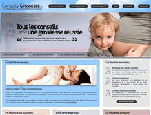 Tablet Screenshot of conseils-grossesse.com